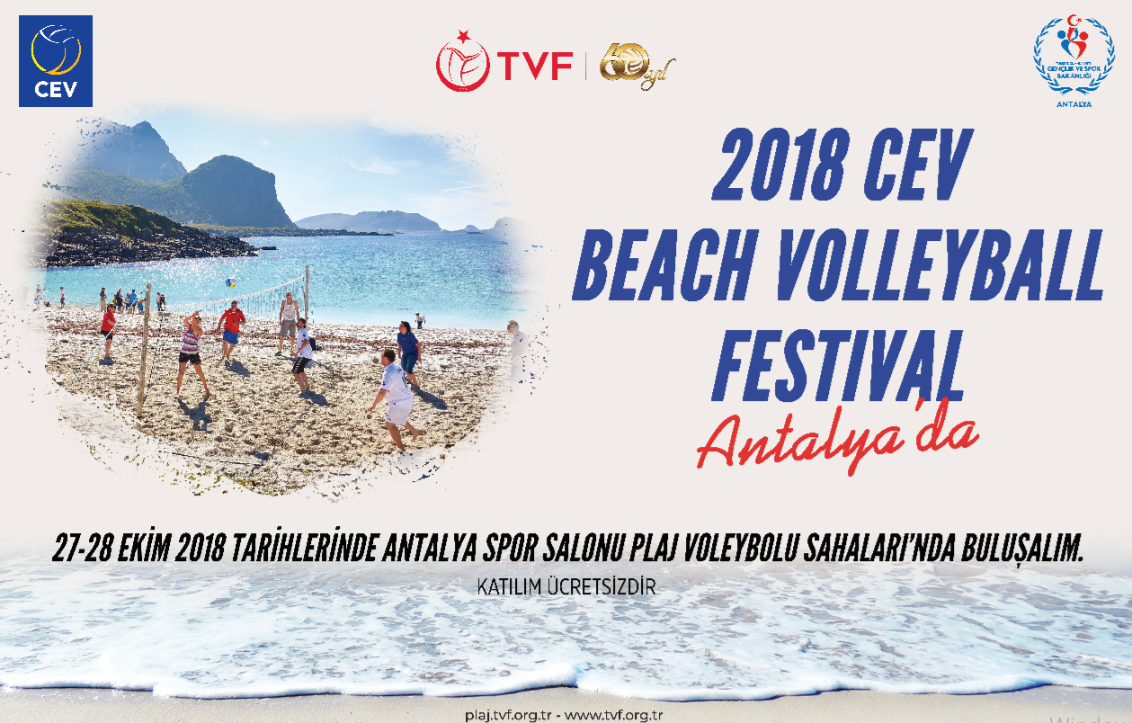 2018 CEV Plaj Voleybolu Festivali Heyecanı 27-28 Ekim'de Antalya'da !