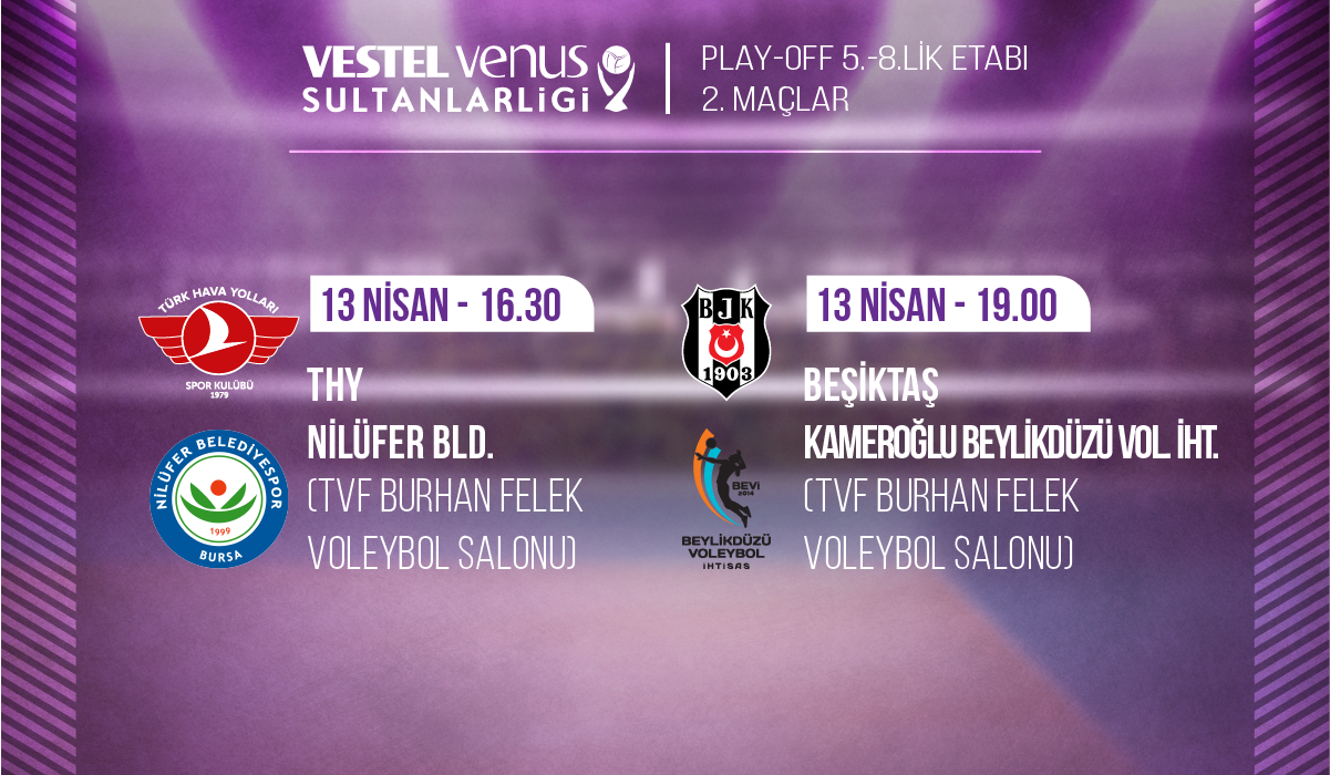 Vestel Venus Sultanlar Ligi Play-Off 5/8.’lik Etabı 2. Karşılaşmaları Başlıyor