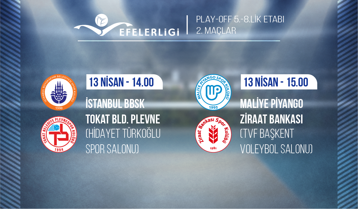 Efeler Ligi Play-Off 5/8.’lik Etabı İkinci Karşılaşmaları Başlıyor