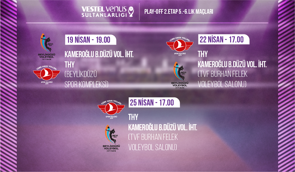 Vestel Venus Sultanlar Ligi 5./6.'lık Etabı Karşılaşmaları Başlıyor