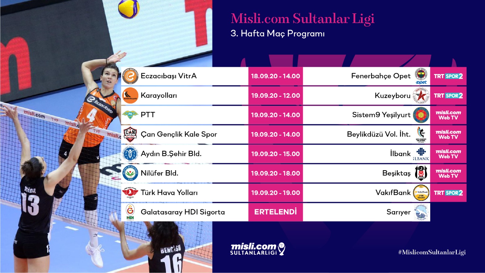 Misli.com Sultanlar Ligi’nde 3. Hafta Başlıyor