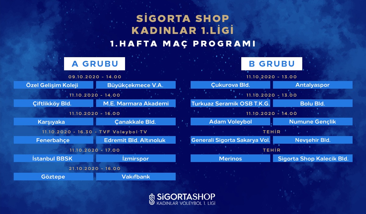 Sigorta Shop Kadınlar Voleybol 1. Ligi’nde 2020-2021 Sezonu Başlıyor