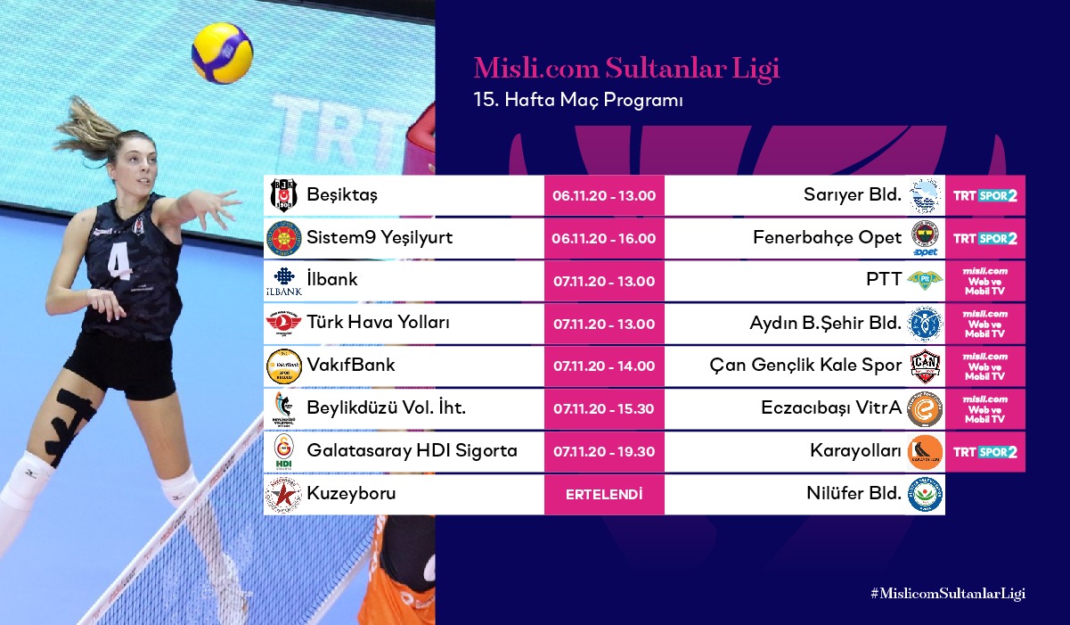 Misli.com Sultanlar Ligi’nde 15. Hafta Başlıyor