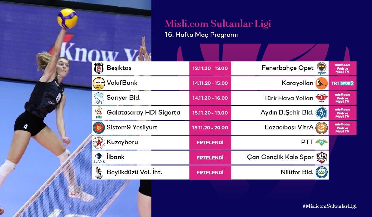 Misli.com Sultanlar Ligi’nde 16. Hafta Başlıyor