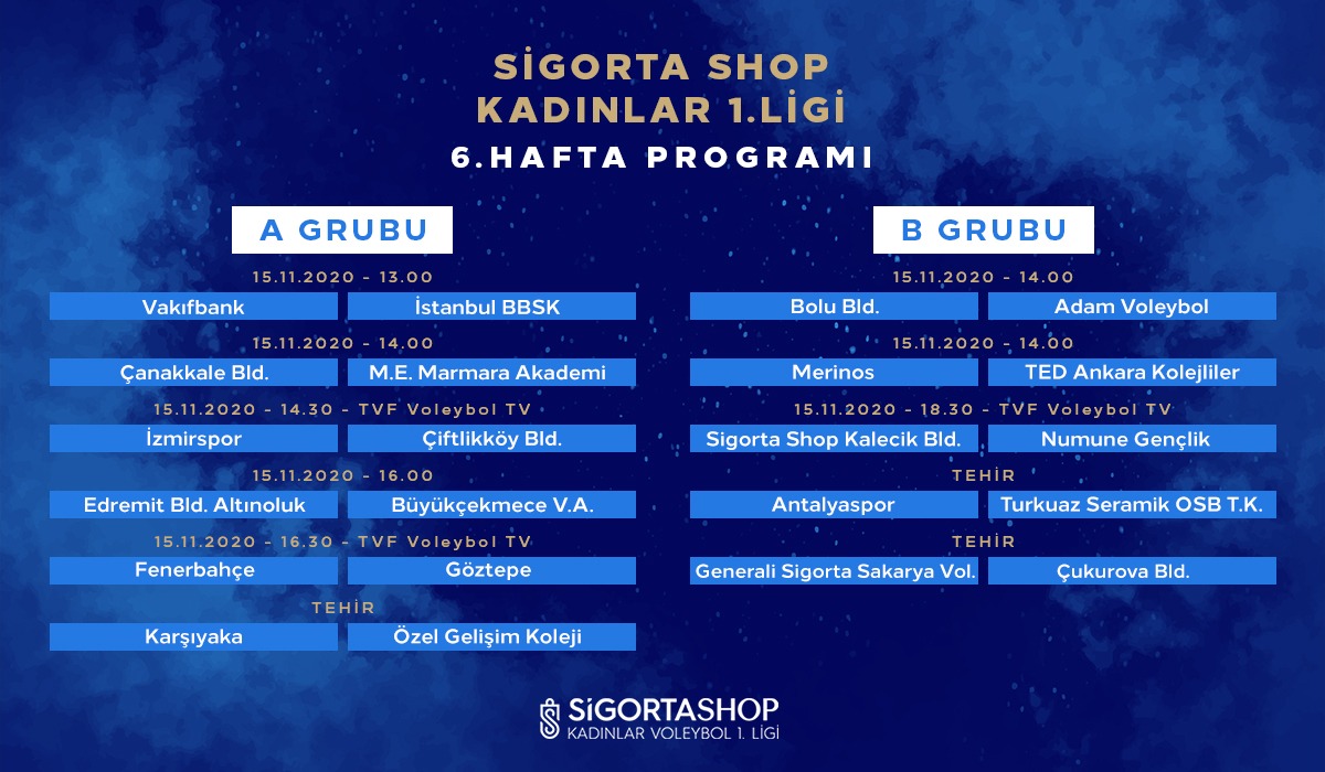 Sigorta Shop Kadınlar 1. Ligi’nde 6. Hafta Başlıyor