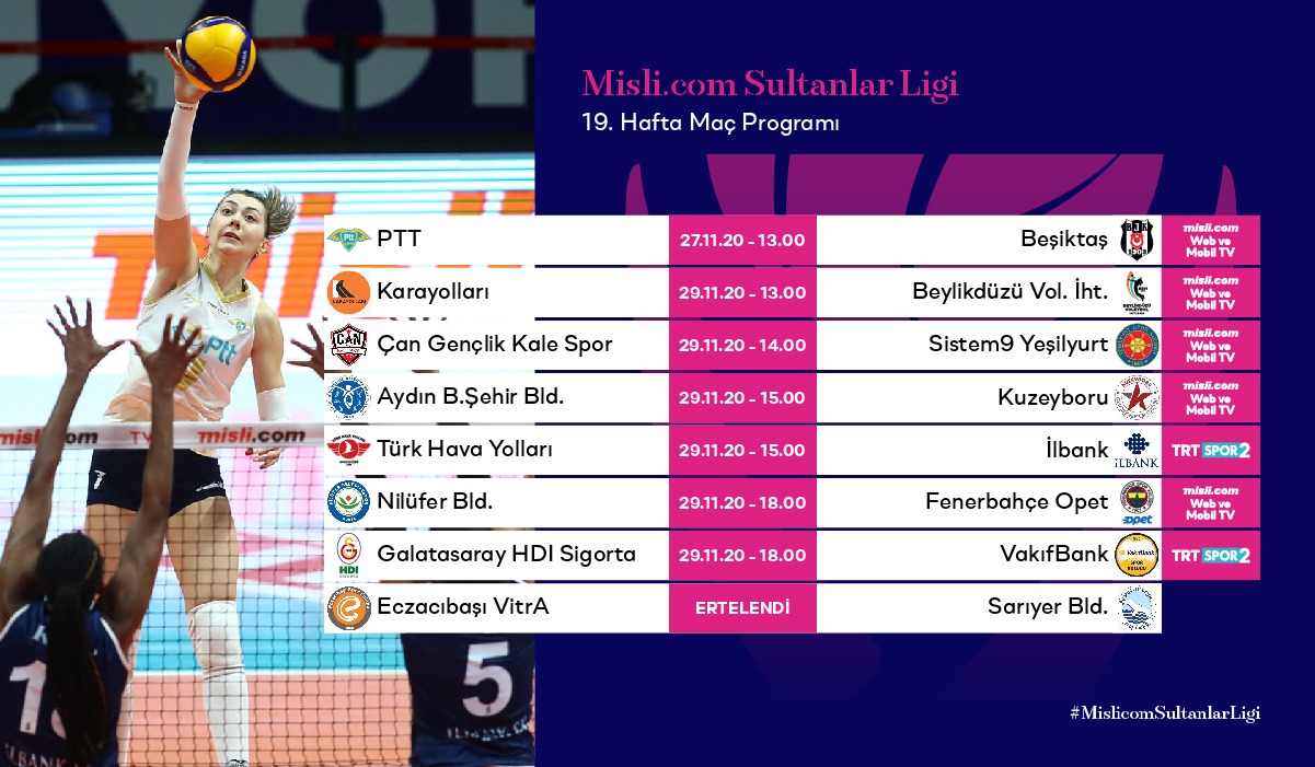 Misli.com Sultanlar Ligi’nde 19.Hafta Başlıyor