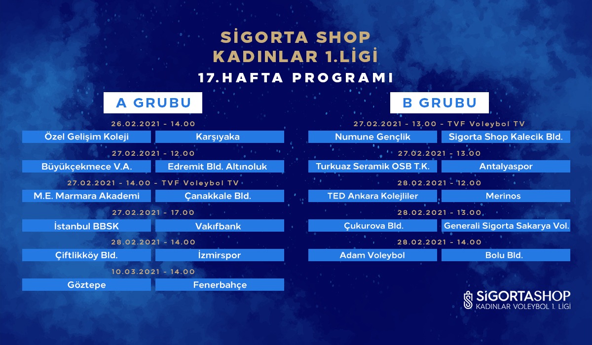 Sigorta Shop Kadınlar Ligi’nde 17. Hafta Başlıyor