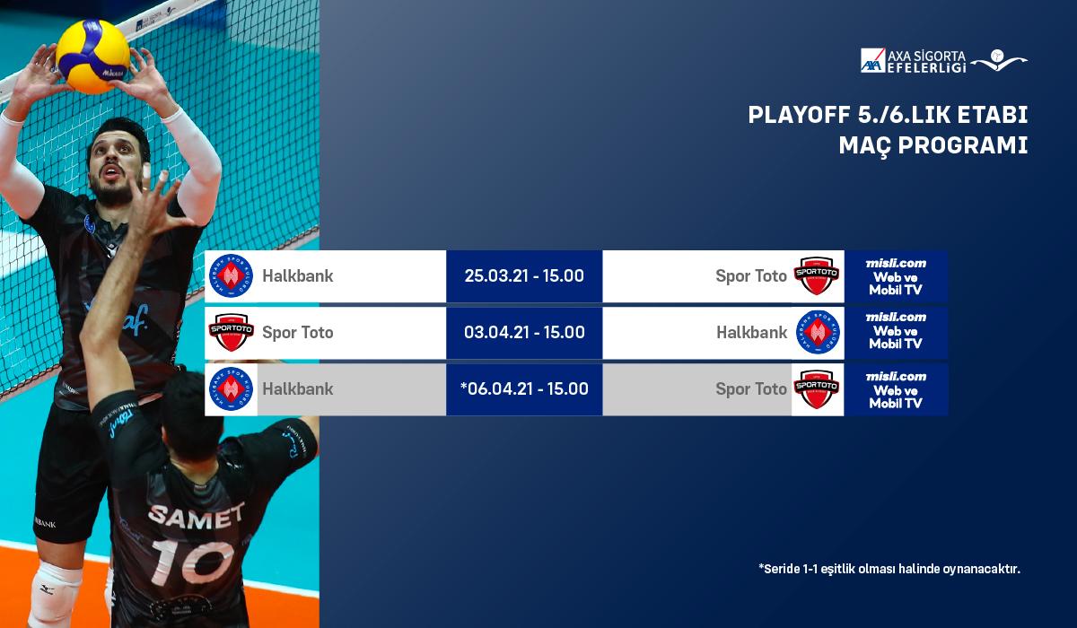 AXA Sigorta Efeler Ligi’nde Play-Off 5./6.lık Etabı Başlıyor