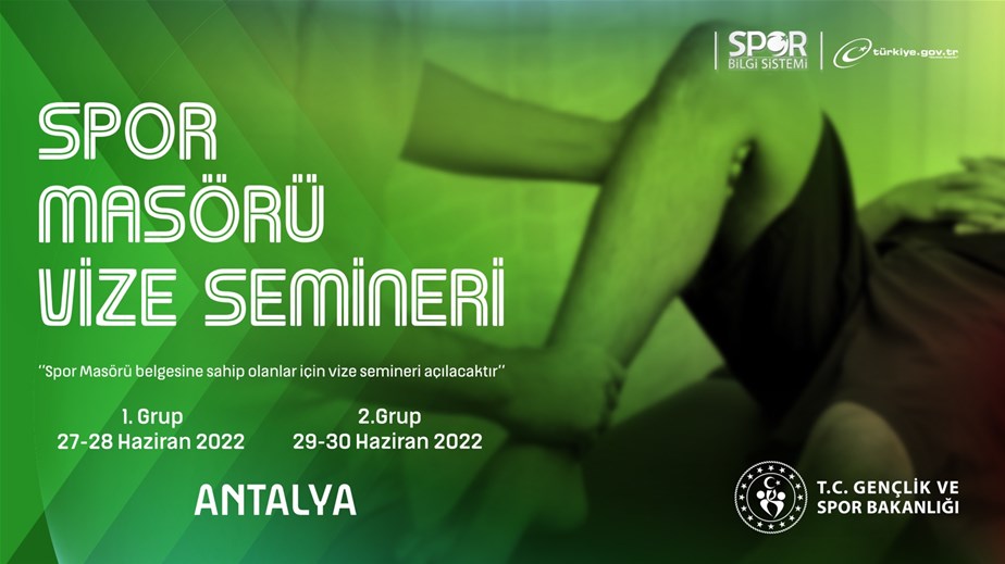 Spor Masörü Vize/Gelişim Semineri Duyurusu