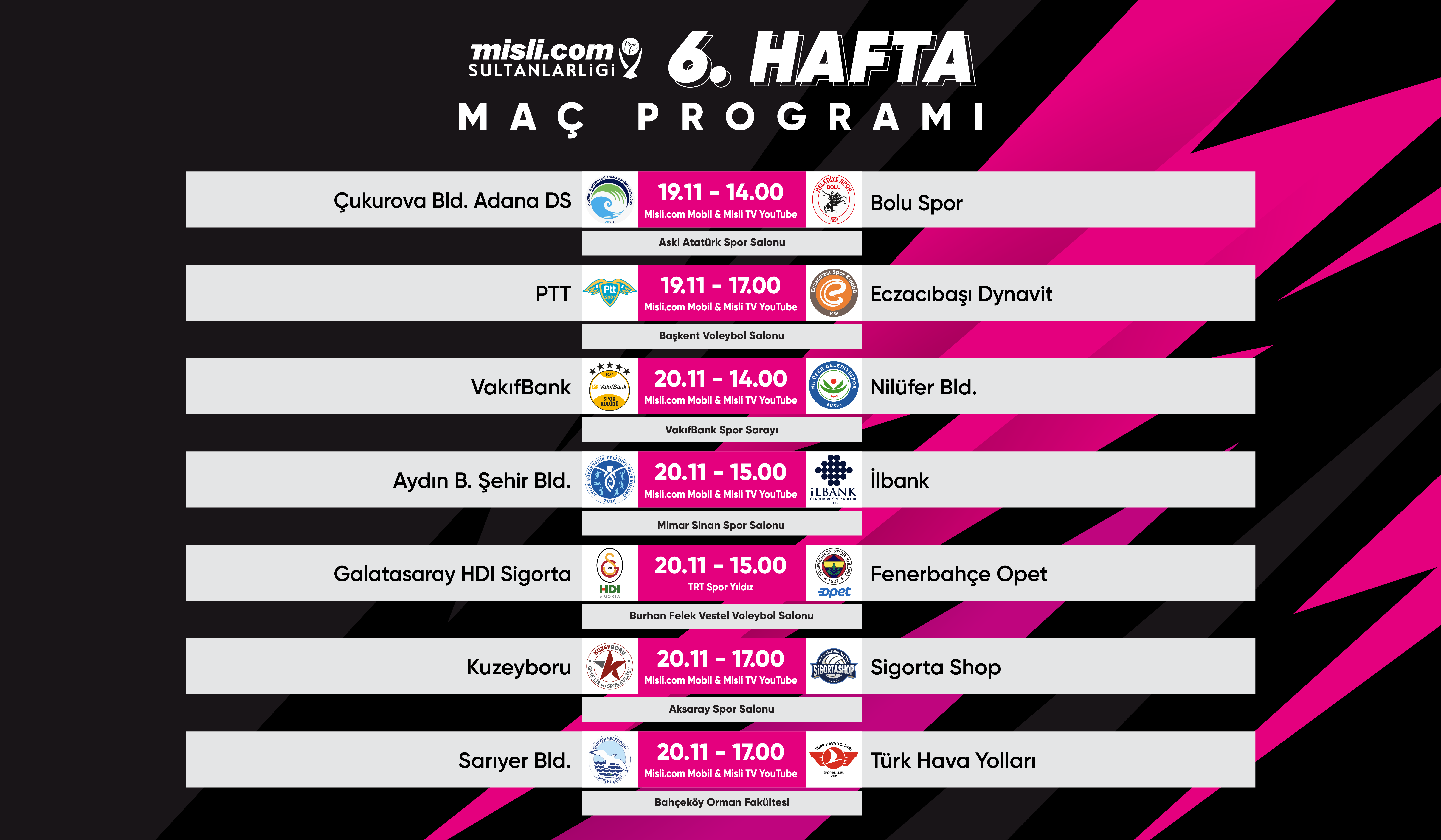 Misli.com Sultanlar Ligi’nde 6. Hafta Başlıyor
