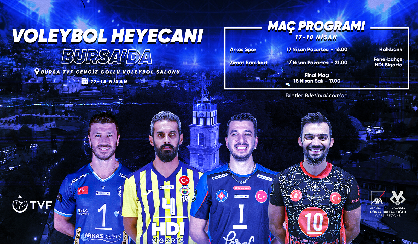 Erkekler AXA Sigorta Kupa Voley Dünya Baltacıoğlu Özel Sezonu'nda Final Heyecanı Başlıyor