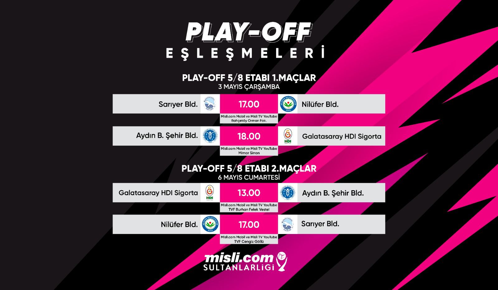 Misli.com Sultanlar Ligi’nde Play-off 5/8 Etabı Başlıyor