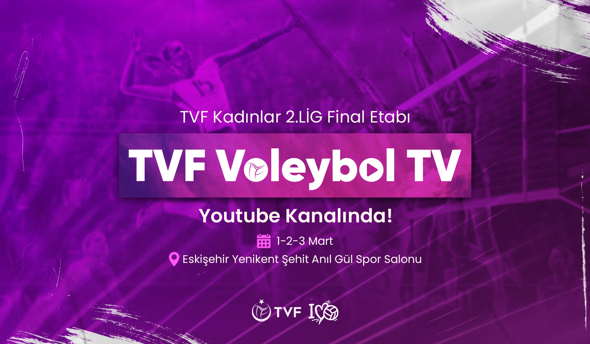 TVF Kadınlar 2.Ligi Final Etabı Maçları, TVF Voleybol TV’de