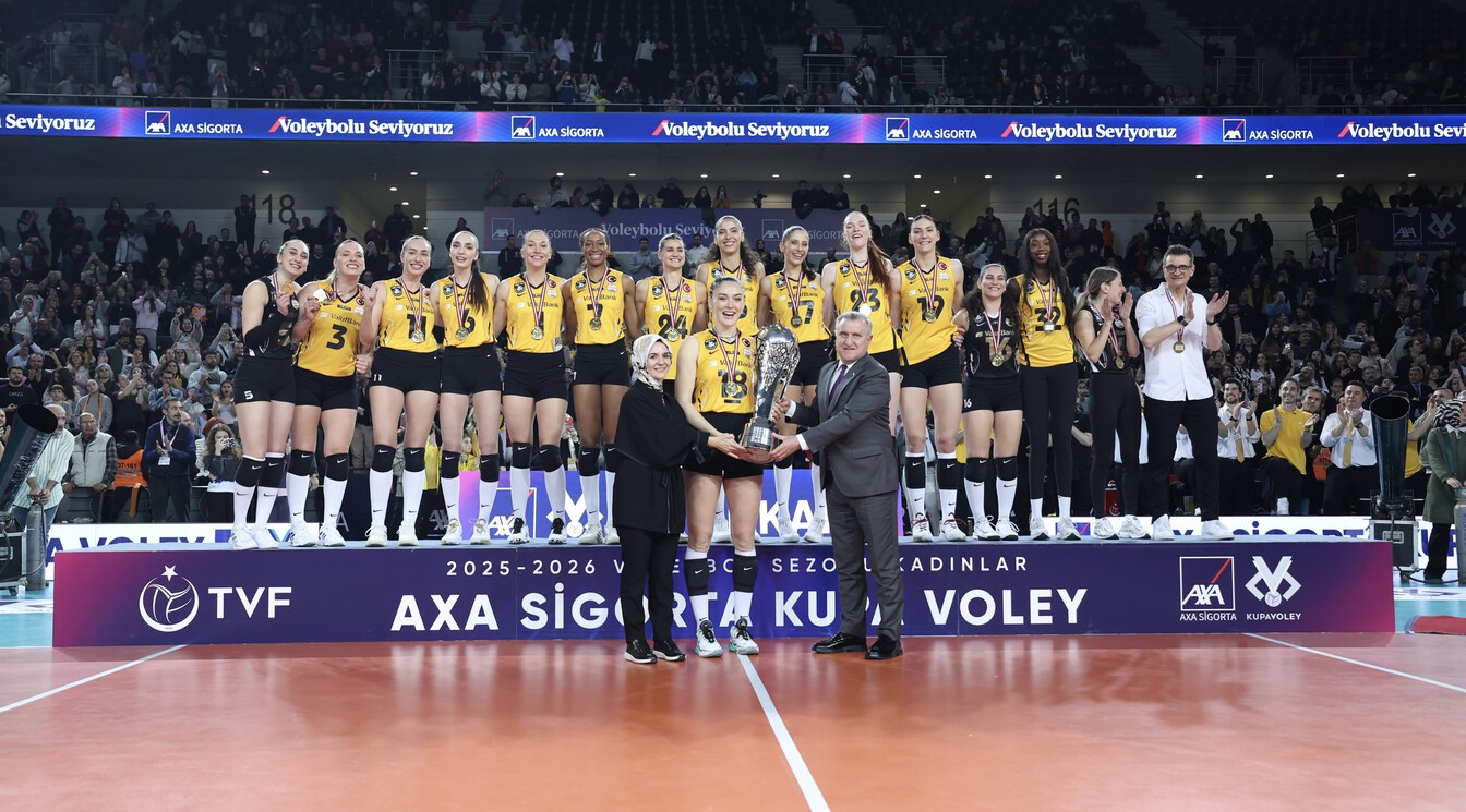 2026 Kadınlar AXA Sigorta Kupa Voley’de Madalya, Kupa ve Ödüller Sahiplerini Buldu