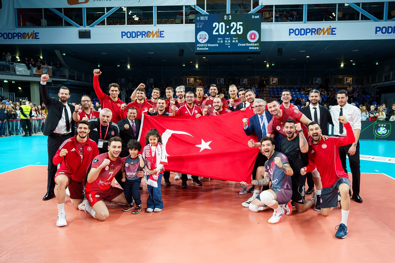 Ziraat Bankkart Şampiyonlar Ligi’nde Asseco Resovia Rzeszow’u 3-0 Mağlup Etti